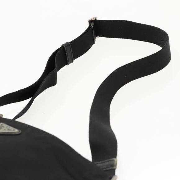 PRADA Shoulder Bag Nylon Black Silver Auth 96343 - Picture 8 of 16
